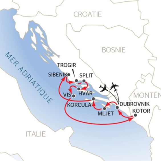 Croisi&egrave;re maritime - La Croatie et le Mont&eacute;n&eacute;gro