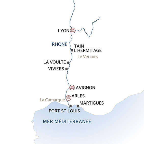 De Lyon à Arles, découverte de la vallée du Rhône