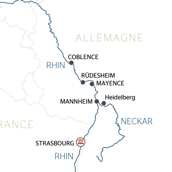 Croisière au cœur de la Vallée du Rhin romantique