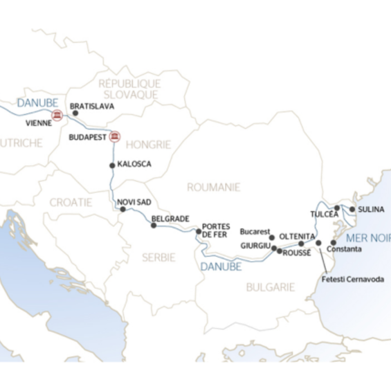 Croisi&egrave;re fluviale, du Danube &agrave; la mer Noire