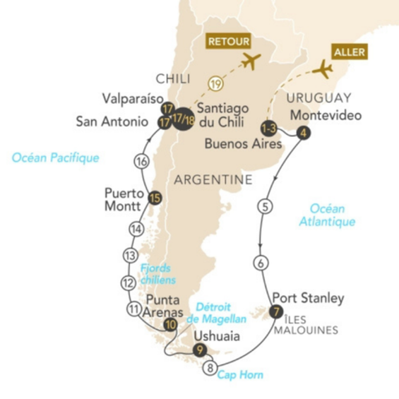 Croisi&egrave;re Patagonie et Terres australes avec Franck Ferrand